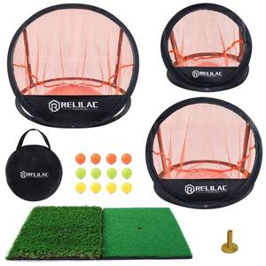 lot 1891 image: RELILAC Pop Up Golf Chipping Practice Net Set - IndoorOutdoor Golfing Target Accessories Kit for Golf Practice - Improve Your Short Game - Gifts for Men, Dad, Mom, Husband, Women, Kid, Golfers - Retail $46