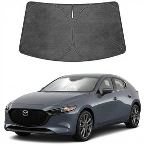 lot 1898 image: Proadsy Windshield Sun Shade Custom Fit Mazda 3 2019-2026 Ice Crystal Black Front Window Sunshade UV and Heat Blocker Foldable Visor Keeps Car Cooler for Summer Parking and Daily Use - Retail $28