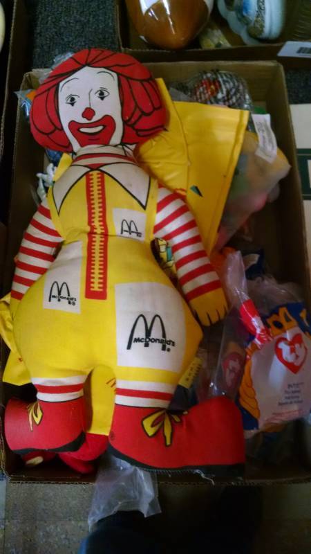 lot 1102 image: McDonalds Ty Beanie Babies & Ronald Doll