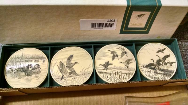 lot 1103 image: Barlow Wildlife Coaster Set wbox
