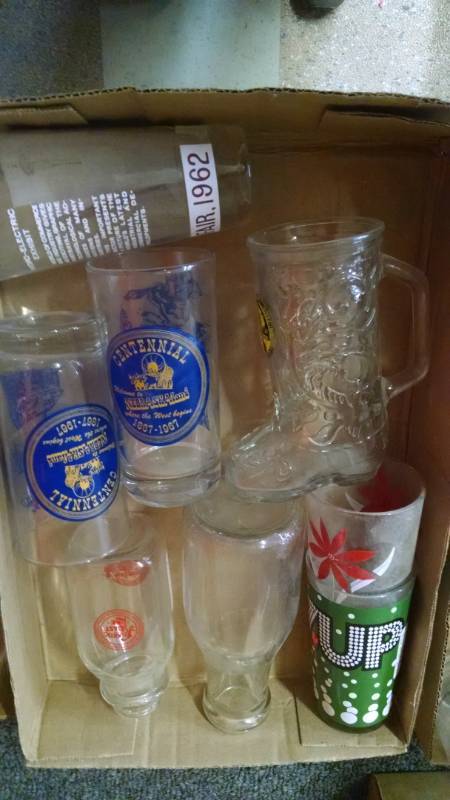 lot 1111 image: Asstd Glasses & Milk Bottles