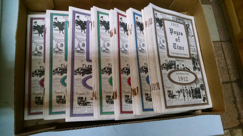 lot 1183 image: Lot of misc. Pages of Time Booklets - A Nostalgia News Report, Dating back to 1912