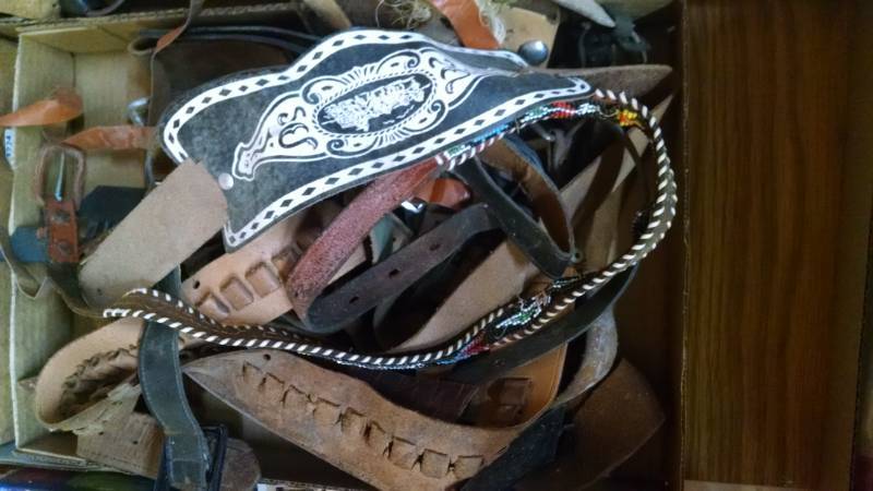 lot 1223 image: Lot of Leather Pieces - belts etc.
