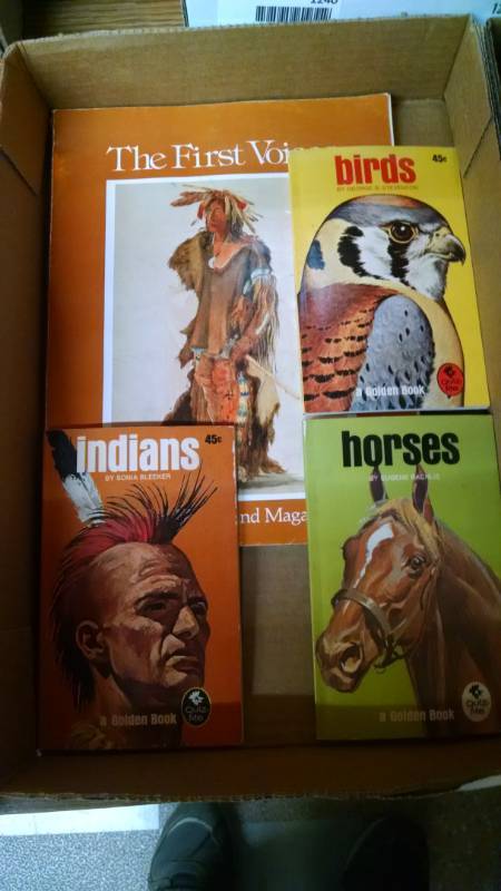 lot 1238 image: 3 Golden Books & Nebraska Land Magazine
