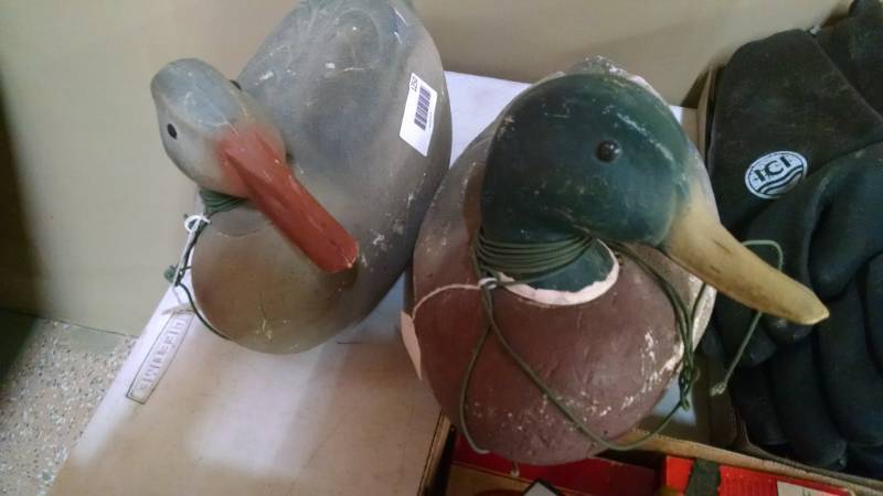 lot 1250 image: Pair Herder Duck Decoys