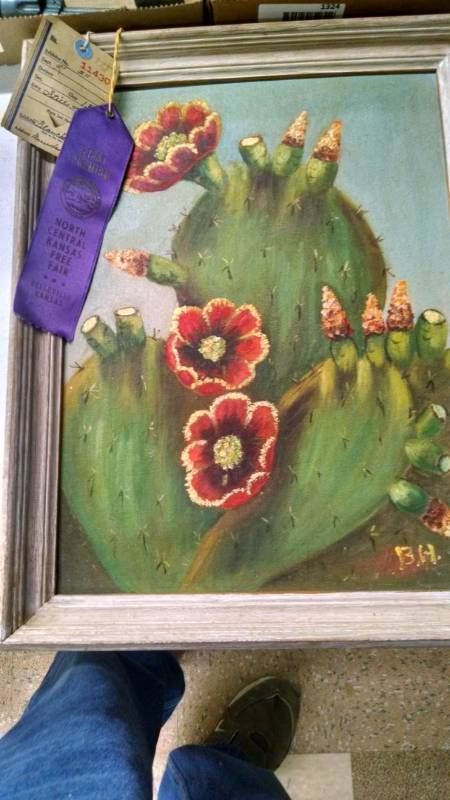 lot 1321 image: Framed Artwork wRibbon