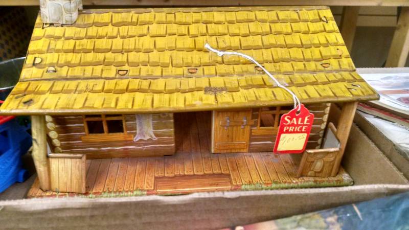 lot 1345 image: Vintage Tin Log Home etc.