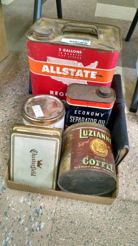 lot 1378 image: Old Tins