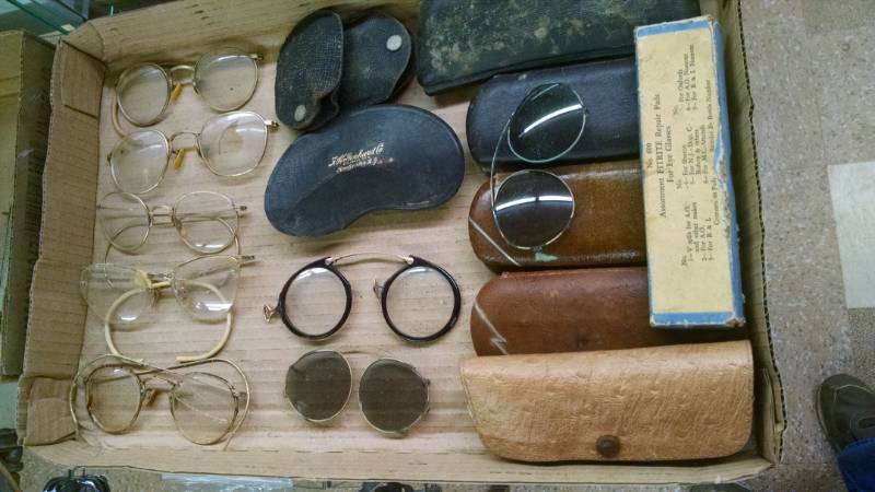 lot 1395 image: Old Eye Glasses & Cases