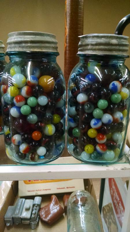 lot 1425 image: 2 Qt. Jars of Marbles