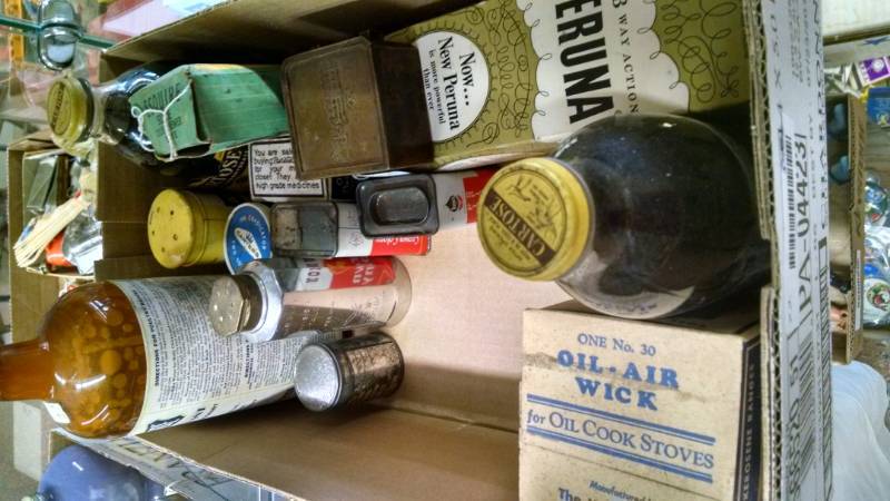 lot 1460 image: 2 Boxes of Drug Store Collectibles