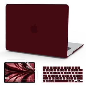 lot 2088 image: B BELK Compatible with MacBook Air 13 inch Case M5 2026 2025-2022 M4 M3 M2 A3449 A3240 A3113 A2681, Plastic Hard Shell CaseKeyboard CoverScreen Protector for MacBook Air 13.6 inch Case, Marsala Red - Retail $17