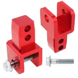 lot 2108 image: Windance 2pcs M8 8MM Motorcycle Rear Shock Extender, Aluminum Alloy High Damping Device Height Extension Absorber Riser Adapter With Screws Enhance Your Ride Comfort (Red) - Retail $9