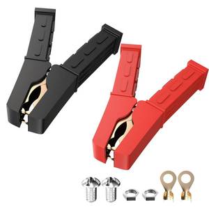lot 2127 image: Goupchn Heavy Duty Crocodile Clamps Pure Copper 500A Car Battery Charger - 2PCS Power Replacement Battery Alligator Clips Jumper Cable Clamps Welder Clips for Car Automotive Vehicle Boat - Retail $10