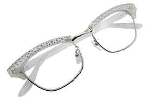 lot 2130 image: Circleperson Women Cat eye Reading glasses Rhinestone reader Vintage style Power 2.5 - Retail $13