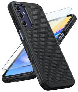 lot 2134 image: FNTCASE for Galaxy A15-5G Phone Case - Samsung A15 5G Military Grade Drop Protection, 14ft Drop Tested, Screen Protector Included, Anti-Slip Matte Textured, TPUPC Dual Layer Shockproof Cover (Black) - Retail $6