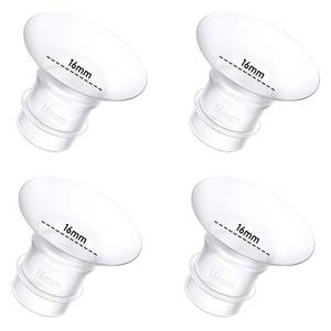lot 2182 image: 4Pcs Breast Pump Flange Insert 16mm Compatible with MomcozySpectraMedelaeufyElvieLansinohParuu P10 Breast Pump, Fit for Momcozy M5M9M6V2 ProV2 proS12 Proeufy E10 S1 S1 Pro, 16mm Flange - Retail $8