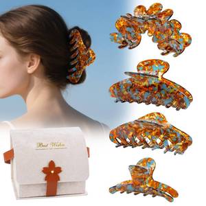 lot 2201 image: TOCESS Tortoise Shell Claw Clips 4 Inch Large Luxury PVC Material Hair Clips for Thick Thin Hair Women - UV-Resistant Elegant Pattern That Never Fade - Comfortable No Pulling for Special Occasions&nbsp