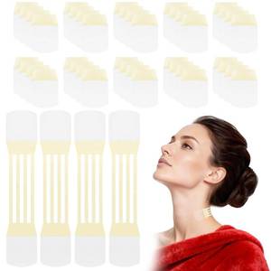 lot 2210 image: Snifflink Neck Lift Tape for Turkey Neck  Invisible Face Lifting Tape  Double Chin Reducer  Breathable Sweat Resistant  20 Replacement Patches for Makeup Daily Use Travel - Retail $10