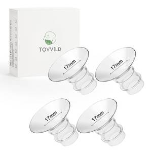 lot 2232 image: TOVVILD 17mm Flange Inserts for 24mm FlangeShield, Compatible with MomcozyMOMMEDSpectra Breast Pumps, Pump Parts Replace (4PCS 17mm) - Retail $9