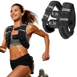 lot 2233 image: Zikopomi Weighted Vest with Two Adjustment Straps for Men Women, 16lbs Weight Vest with Reflective Stripes for Workout, Strength Training, Running, Fitness, Muscle Building, Weight Loss1 - Retail $30