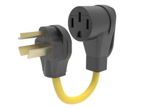 lot 2239 image: ZOVAYA NEMA 10-30P to 14-50R EV Charger Adapter Cord 30A to 50A Level 2 for RVEV Charging.Welding Dryer EV Charger Adapter 125250V STW 103.ETL Listed - Retail $17