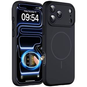 lot 2261 image: EXZLLEN Magnetic for iPhone 17 Pro Max Case, Compatible with MagSafe, Integrated Silicone Camera Control Cover Protection, 3.0mm Thicken Silicone Phone Cover for 17 ProMax 6.9, Black - Retail $21
