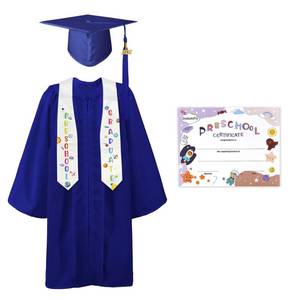 lot 2283 image: GraduatePro Preschool Graduation Cap Gown Class of 2026 Stole Certificate Package Tassel Set Grad Gift for Kids Royal 27 - Retail $24