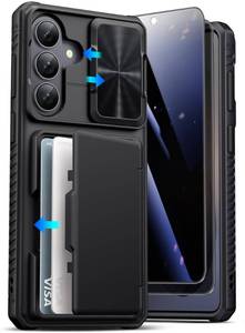 lot 2286 image: ATATOO for Samsung Galaxy S26 Plus Case Wallet with Privacy Screen Protector 2 Pack, Built-in Card Holder, Slide Camera Cover, Military Grade Protection, Case for Galaxy S26 Plus 6.7, Black - Retail $29