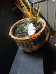 lot 26547 image: Huge Cement Flower Pot