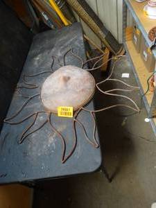 lot 26561 image: Metal Sun Outdoor Decor