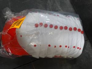 lot 26603 image: New 12pck White & Red L-XL Ball Caps