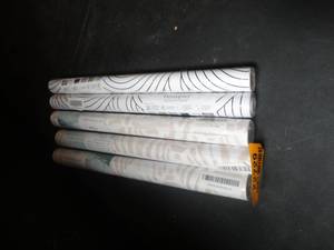 lot 22729 image: 5 vinyl peel and stick wallpaper with 2 different designs