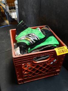 lot 22628 image: crate of bike riding pants cool colors