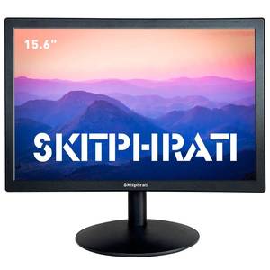 lot 451 image: SKitphrati 15.6 Inch Small PC Monitor, FHD VA 1080P Desktop Display with 1920x1080 99% sRGB HDMI VGA Ports, 2 Hole Mounting, LED Monitor for PC, Laptop and Computer, Black - Retail $70