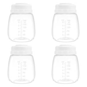 lot 460 image: Gotocut Breast Milk Collection and Storage Bottles, 6oz180ml, Compatible with Spectra S1 S2 9 Plus, Motif Luna, and Most Wide-Mouth Flanges, Work with Spectra Bottles for Pumping, 4 Pack - Retail $14
