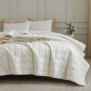 lot 470 image: BLUE,NOT WHITE SEE PHOTOS Wondnuga Velvet Quilt Set King Quilt, Lightweight Soft King Comforter Set, Bedspread Coverlet with 2 Matching Pillow Shams, Velvet Comforter Bedding Set for All Season (Teal Blue, Wave)