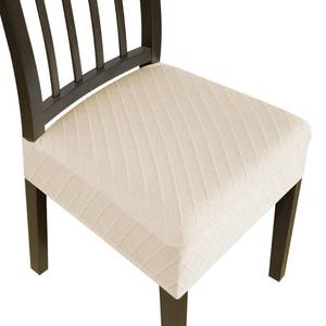 lot 471 image: DREAHOTEXTIL Stretch Seat Covers for Dining Room Chairs Set of 6,Dining Chair Covers, Kitchen Chair Covers,Removable Washble Dining Room Chair Seat Cover,Chair Slipcovers Protector (Beige) - Retail $17