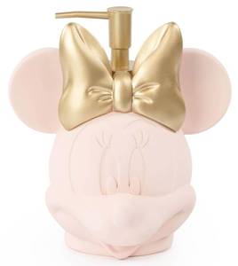lot 484 image: Jay Franco Disney Minnie Mouse Soap Dispenser - Pink Resin Lotion Pump - Bathroom D�cor - Retail $19
