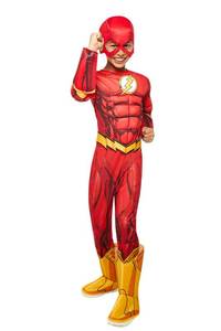 lot 487 image: Rubies DC Comics Superheroes The Flash Costume for Kids, Boys Small - Retail $25