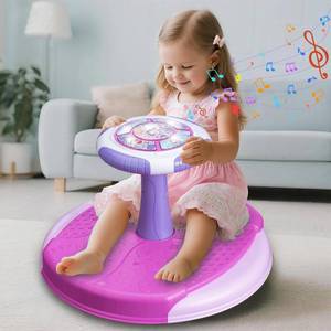 lot 490 image: VROGTIK Sit and Spin Toys for Toddlers 1-3 Girls, 360° Toddler Spinning Seat with LED Lights and Music Christmas Birthday Gift for 1 2 3 Years Old Girl Sensory Toys Toddler Activities - Retail $50
