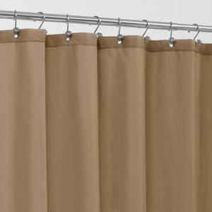 lot 497 image: ALYVIA SPRING Stall Fabric Shower Curtain Liner Waterproof - Soft & Lightweight Small Shower Curtain with Magnets for Narrow Stall Size, Machine Washable - 36x72, Coffee - Retail $12