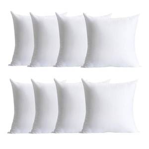 lot 524 image: Calibrate Timing Plush and Durable Throw Pillow Inserts - 18 x 18 inches Set of 8, Hypoallergenic Polyester Fiber Fill - Perfect for Decorative Cushion Covers, Sofa and Bed Accent - Retail $35