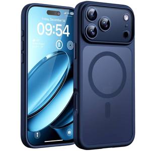 lot 533 image: TOCOL for iPhone 17 Pro Case, Compatible with Magsafe Charger, Full Camera Protection, Translucent Matte Phone Case for 17 Pro 6.3 inch (Dark Blue) - Retail $16