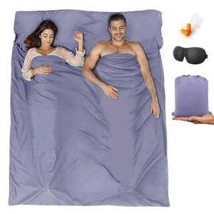 lot 551 image: BREENHILL Double Sleeping Bag Liner,Camping Sheets & Travel Sheet, Hostels & Traveling Adult Sleep Sack for Backpacking, Hotels Lightweight Single & Double Camping Sleeping Bag Liners - Retail $24
