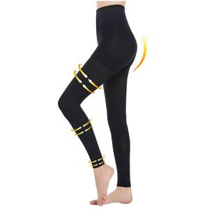 lot 561 image: Myshear Medical Compression Tights Women, 20-30 mmHg Graduated Compression Pantyhose Men, Footless Compression Stockings, High Waist Compression Leggings, Support Hose for Varicose Veins, Edema, Dvt - Retail $25
