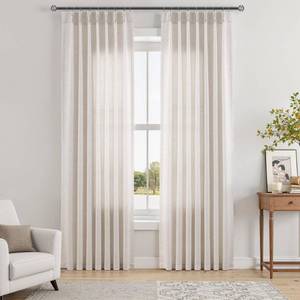 lot 563 image: Aersas Cream Linen Pinch Pleated Curtains 84 Inches Long for Bedroom Modern Farmhouse Semi Sheer Curtain Light Filtering Window Treatments with Hooks Rod Pocket for Living Room Laundry Room 40x84 - Retail $56