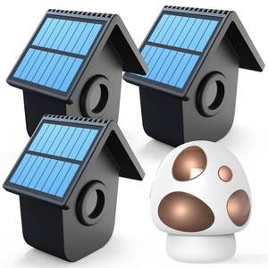 lot 569 image: HTZSAFE 12 Mile Long Range Solar Driveway Alarm - Outdoor Weatherproof Wireless Motion Sensor&Detector- Portable Receiver Has Long Last Backup Battery - DIY Security System- 1 Receiver  3 Sensors - Retail $90