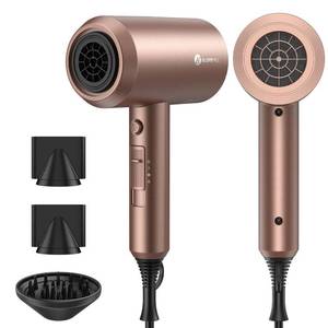lot 582 image: slopehill Professional Ionic Hair Dryer, Powerful 1800W Fast Drying Low Noise Blow Dryer with 2 Concentrator Nozzle 1 Diffuser Attachments for Home Salon Travel (Mocha Mousse) - Retail $50