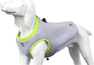 lot 590 image: SGODA Dog Cooling Vest Harness Cooler Jacket Grey Green Large - Retail $38